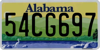 AL license plate 54CG697