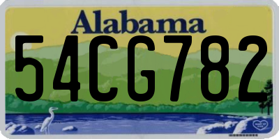 AL license plate 54CG782