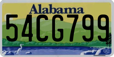 AL license plate 54CG799