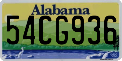 AL license plate 54CG936