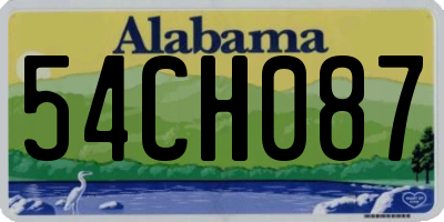 AL license plate 54CH087