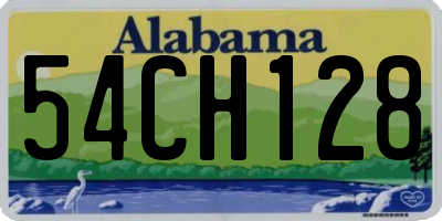 AL license plate 54CH128