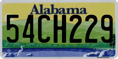 AL license plate 54CH229