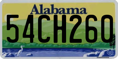 AL license plate 54CH260