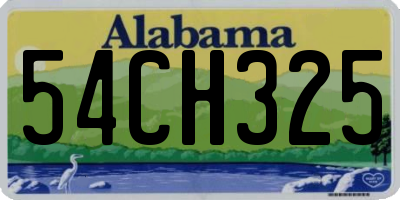 AL license plate 54CH325