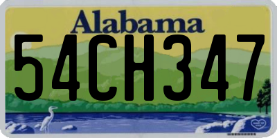 AL license plate 54CH347