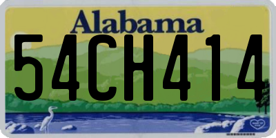 AL license plate 54CH414