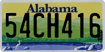 AL license plate 54CH416