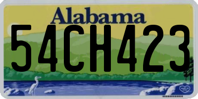 AL license plate 54CH423