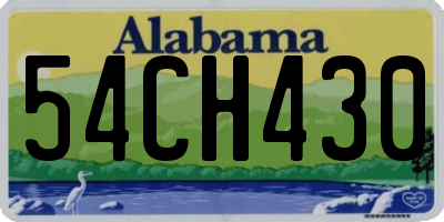 AL license plate 54CH430