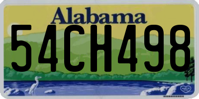 AL license plate 54CH498