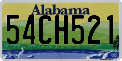 AL license plate 54CH521