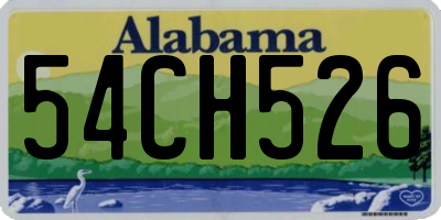 AL license plate 54CH526