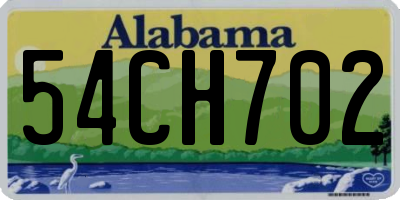 AL license plate 54CH702