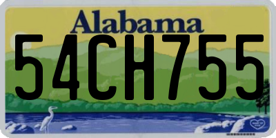 AL license plate 54CH755