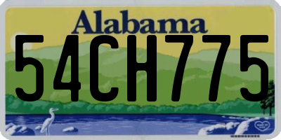 AL license plate 54CH775