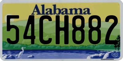 AL license plate 54CH882