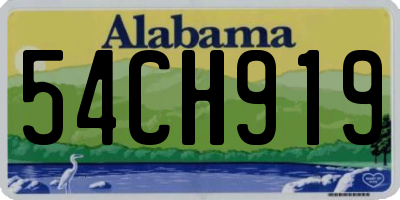 AL license plate 54CH919