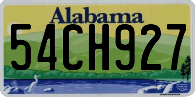 AL license plate 54CH927