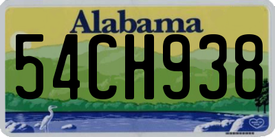 AL license plate 54CH938