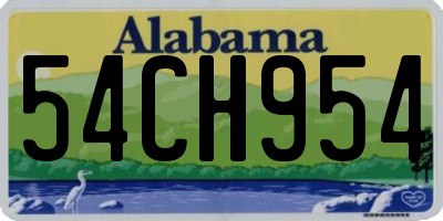 AL license plate 54CH954