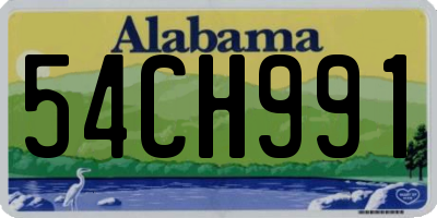 AL license plate 54CH991