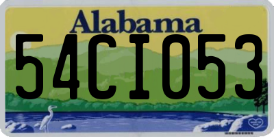 AL license plate 54CI053