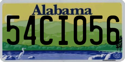 AL license plate 54CI056