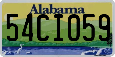 AL license plate 54CI059