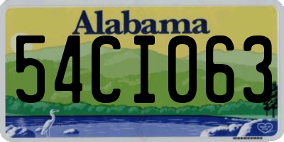 AL license plate 54CI063