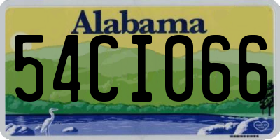 AL license plate 54CI066
