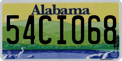 AL license plate 54CI068