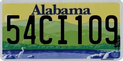 AL license plate 54CI109