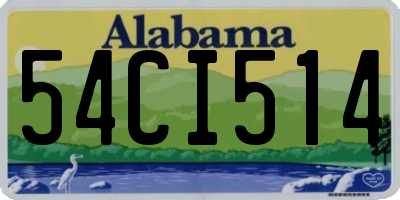 AL license plate 54CI514