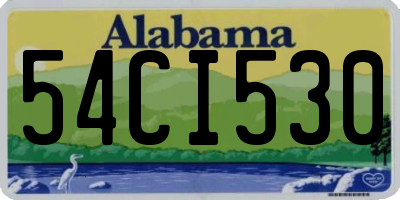 AL license plate 54CI530