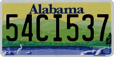 AL license plate 54CI537