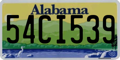 AL license plate 54CI539