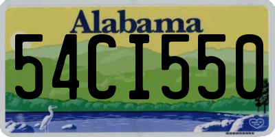 AL license plate 54CI550