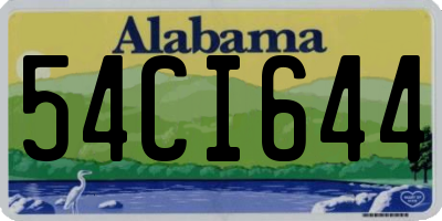 AL license plate 54CI644