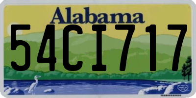 AL license plate 54CI717