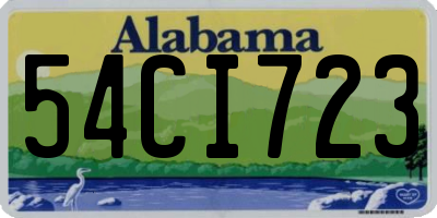 AL license plate 54CI723