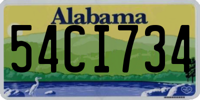 AL license plate 54CI734