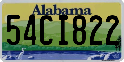 AL license plate 54CI822