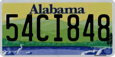 AL license plate 54CI848