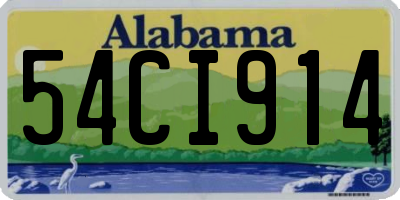 AL license plate 54CI914