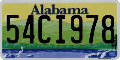 AL license plate 54CI978