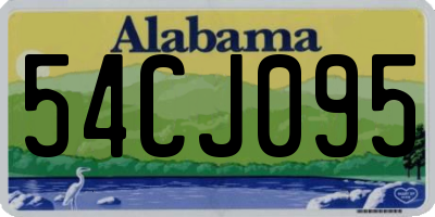 AL license plate 54CJ095