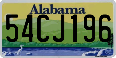 AL license plate 54CJ196