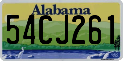 AL license plate 54CJ261