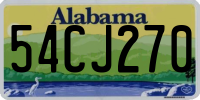 AL license plate 54CJ270